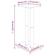 Luidsprekerstandaards 2 st 2 pijlers gehard glas zwart zilver 8