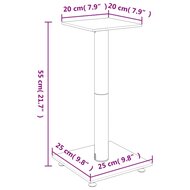 Luidsprekerstandaards 2 st 1 pijler gehard glas zwart 7