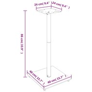 Luidsprekerstandaards 2 st 1 pijler gehard glas zwart 7