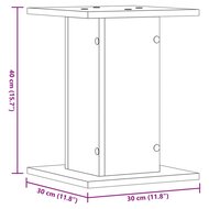 Speakerstandaards 2 st 30x30x40 cm bewerkt hout wit 9