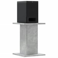 Speakerstandaards 2 st 30x30x40 cm bewerkt hout betongrijs 3