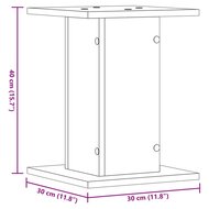 Speakerstandaards 2 st 30x30x40 cm bewerkt hout betongrijs 9