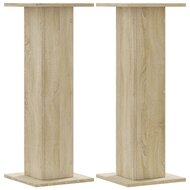 Speakerstandaards 2 st 30x30x80 cm bewerkt hout sonoma eiken 2