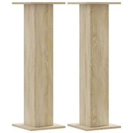 Speakerstandaards 2 st 30x30x95 cm bewerkt hout sonoma eiken 2