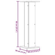 Speakerstandaards 2 st 30x30x95 cm bewerkt hout sonoma eiken 9