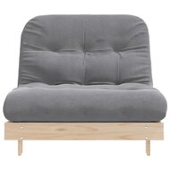 Futon slaapbank met matras 100x206x11 cm massief grenenhout 5