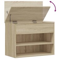 Schoenenbank 60x30x45 cm bewerkt hout sonoma eikenkleurig 8