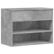 Schoenenbank 60x30x45 cm bewerkt hout betongrijs 2