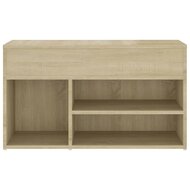 Schoenenbank 80x30x45 cm bewerkt hout sonoma eikenkleurig 5