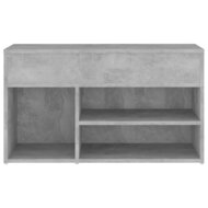 Schoenenbank 80x30x45 cm bewerkt hout betongrijs 5