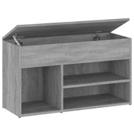 Schoenenbank 80x30x45 cm bewerkt hout grijs sonoma eikenkleurig 2