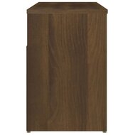 Schoenenbank 80x30x45 cm bewerkt hout bruin eikenkleur 7