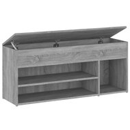 Schoenenbank 105x30x45 cm bewerkt hout grijs sonoma eikenkleur 2