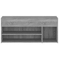 Schoenenbank 105x30x45 cm bewerkt hout grijs sonoma eikenkleur 6