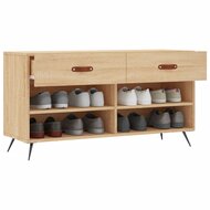 Schoenenbank 102x35x55 cm bewerkt hout sonoma eikenkleurig 4