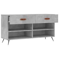 Schoenenbank 102x35x55 cm bewerkt hout betongrijs 5