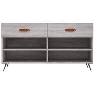 Schoenenbank 102x35x55 cm bewerkt hout grijs sonoma eikenkleur 6