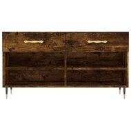 Schoenenbank 102x35x55 cm bewerkt hout gerookt eikenkleurig 6