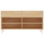 Schoenenbank 102x35x55 cm bewerkt hout sonoma eikenkleurig 6