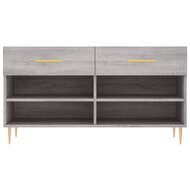 Schoenenbank 102x35x55 cm bewerkt hout grijs sonoma eikenkleur 6