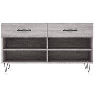 Schoenenbank 102x35x55 cm bewerkt hout grijs sonoma eikenkleur 6