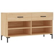 Schoenenbank 102x35x55 cm bewerkt hout sonoma eikenkleurig 2