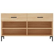 Schoenenbank 102x35x55 cm bewerkt hout sonoma eikenkleurig 6