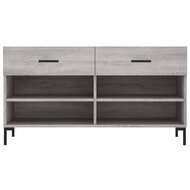 Schoenenbank 102x35x55 cm bewerkt hout grijs sonoma eikenkleur 6