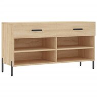 Schoenenbank 102x35x55 cm bewerkt hout sonoma eikenkleurig 2