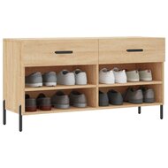 Schoenenbank 102x35x55 cm bewerkt hout sonoma eikenkleurig 3