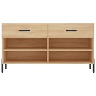 Schoenenbank 102x35x55 cm bewerkt hout sonoma eikenkleurig 6