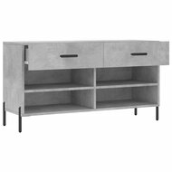 Schoenenbank 102x35x55 cm bewerkt hout betongrijs 5