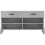 Schoenenbank 102x35x55 cm bewerkt hout betongrijs 6