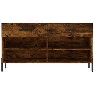 Schoenenbank 102x35x55 cm bewerkt hout gerookt eikenkleurig 6