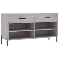 Schoenenbank 102x35x55 cm bewerkt hout grijs sonoma eikenkleur 2