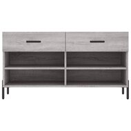 Schoenenbank 102x35x55 cm bewerkt hout grijs sonoma eikenkleur 6