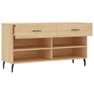 Schoenenbank 102x35x55 cm bewerkt hout sonoma eikenkleurig 5