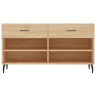 Schoenenbank 102x35x55 cm bewerkt hout sonoma eikenkleurig 6