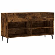 Schoenenbank 102x35x55 cm bewerkt hout gerookt eikenkleurig 2