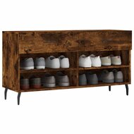 Schoenenbank 102x35x55 cm bewerkt hout gerookt eikenkleurig 3