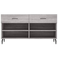 Schoenenbank 102x35x55 cm bewerkt hout grijs sonoma eikenkleur 6