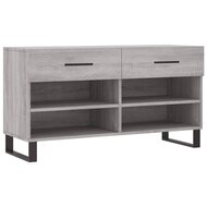 Schoenenbank 102x35x55 cm bewerkt hout grijs sonoma eikenkleur 2