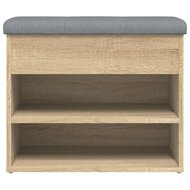 Schoenenbankje 62x32x50 cm bewerkt hout sonoma eikenkleurig 6