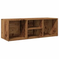 Schoenenopbergbank 105x35x35 cm bewerkt hout oud houtkleurig 2