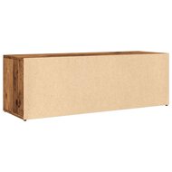 Schoenenopbergbank 105x35x35 cm bewerkt hout oud houtkleurig 6