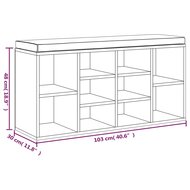 Schoenenrek 103x30x48 cm bewerkt hout hoogglans wit 7