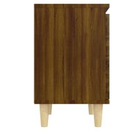 Nachtkastje met houten poten 40x30x50 cm bruin eikenkleur 6