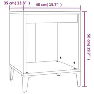 Nachtkastje 40x35x50 cm grijs sonoma eikenkleurig 8