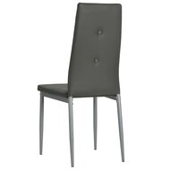 Eetkamerstoelen 2 st kunstleer grijs 5