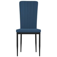 Eetkamerstoelen 2 st fluweel blauw 4